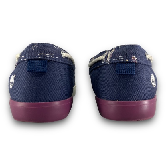 Timberland Newport Bay Canvas Oxford Boat Shoes A15N6 Navy Blue Purple Women 9 - Picture 6 of 10